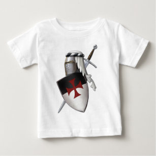 Camiseta Para Bebê Protetor de Templar dos cavaleiros