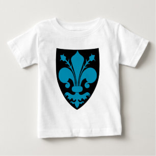 Camiseta Para Bebê Protetor medieval elegante da flor de lis