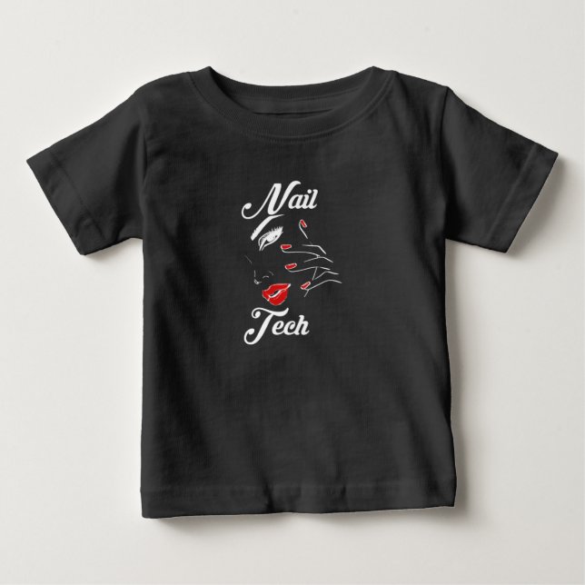 Camiseta Para Bebê Proud Nail Tech (Frente)