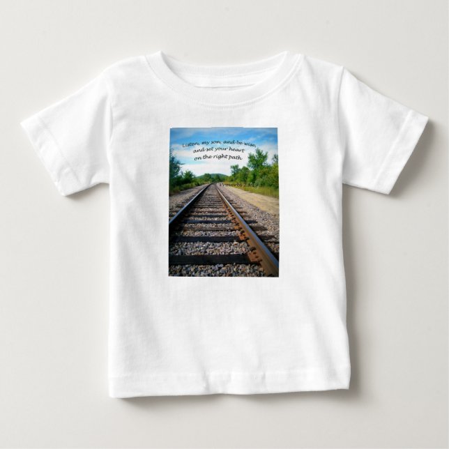 Camiseta Para Bebê Provérbios 23:19 (Frente)