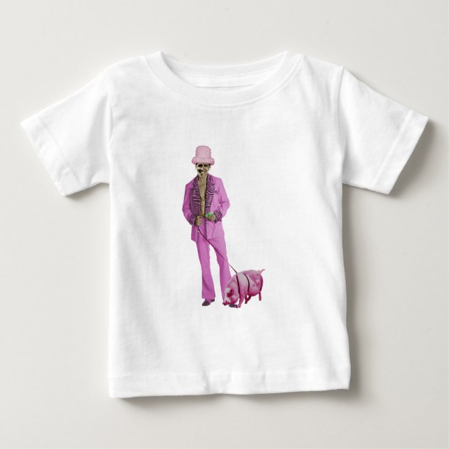 Camiseta Para Bebê Proxeneta Obama e o porco (Frente)