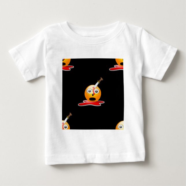 Camiseta Para Bebê psicopata emoji (Frente)