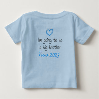 Camiseta Para Bebê psst I have a secret, big brother customizable