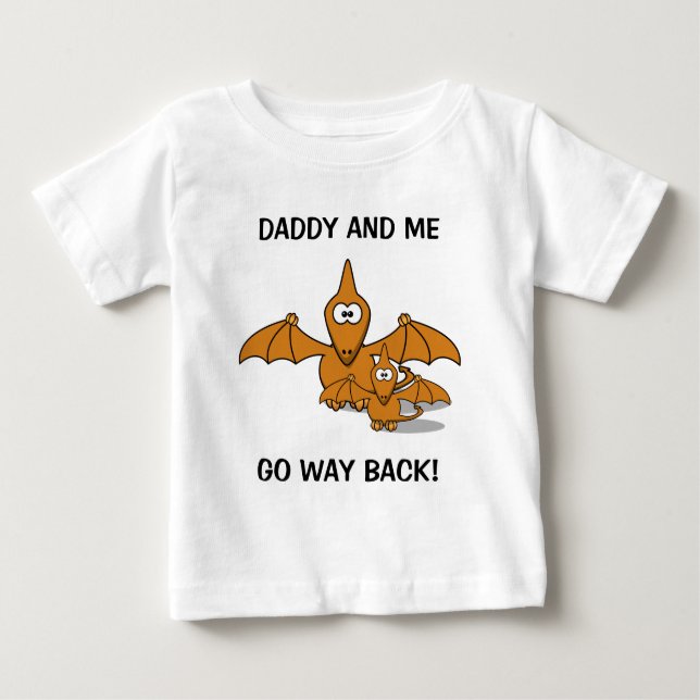 Camiseta Para Bebê Pterodactyl do pai e do bebê (Frente)