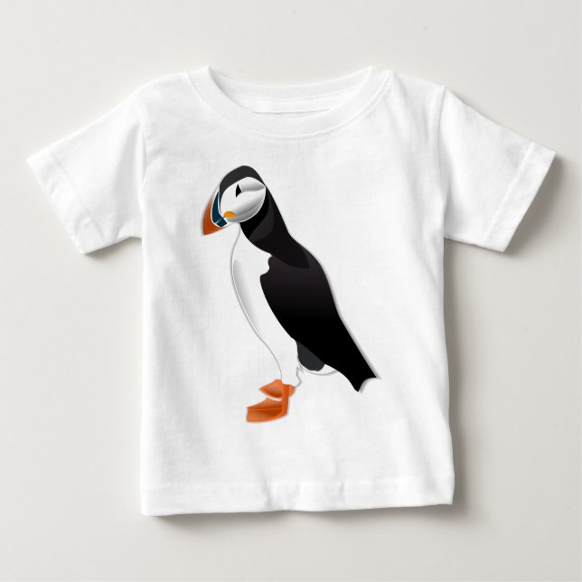 Camiseta Para Bebê Puffin Atlântico (Frente)