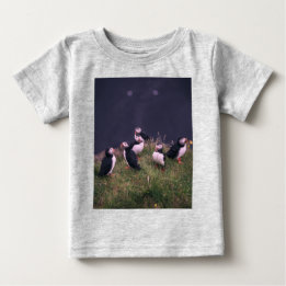 Camiseta Para Bebê Puffins Atlântico