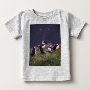 Camiseta Para Bebê Puffins Atlântico
