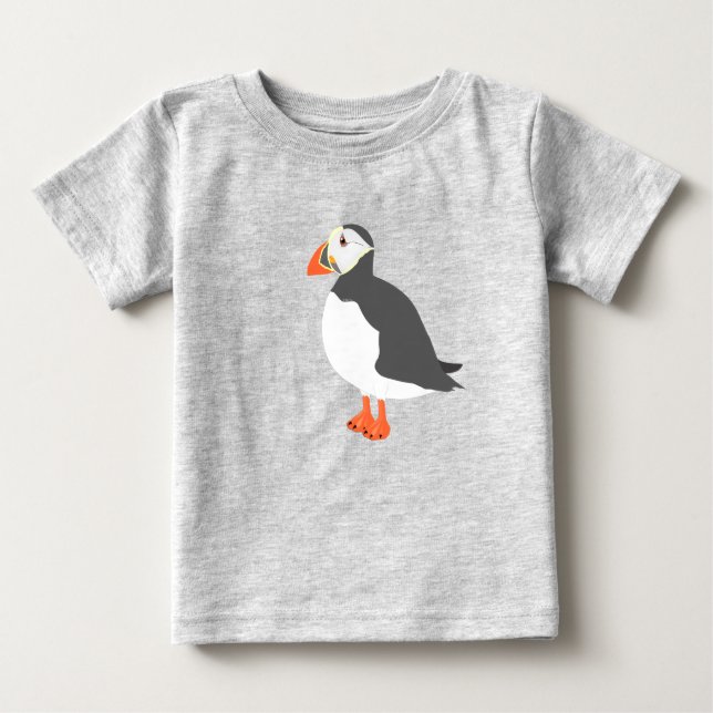 Camiseta Para Bebê Puffins Baby shirt (Frente)