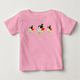 Camiseta Para Bebê Pug be my Valentine