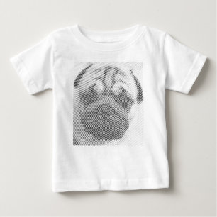Camiseta Para Bebê Pug Face