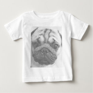 Camiseta Para Bebê Pug Face