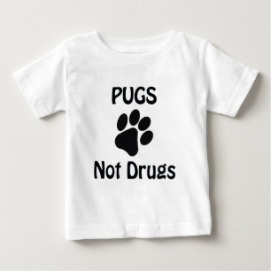 Camiseta Para Bebê Pugs