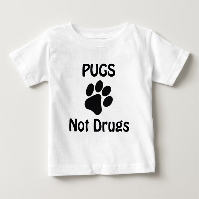 Camiseta Para Bebê Pugs (Frente)