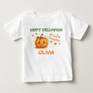 Camiseta Para Bebê Pumpkin Bonito de Halloween