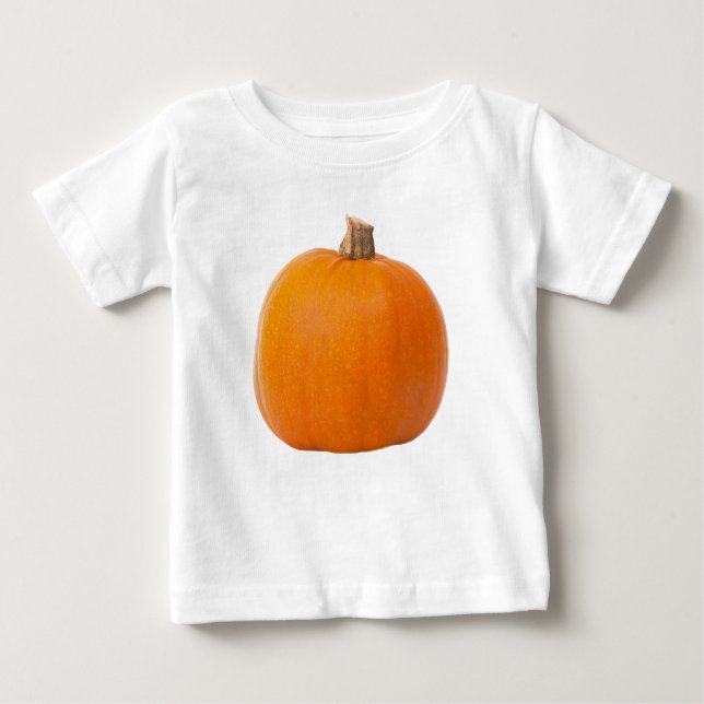 Camiseta Para Bebê Pumpkin de Colheita Laranja Grande (Frente)