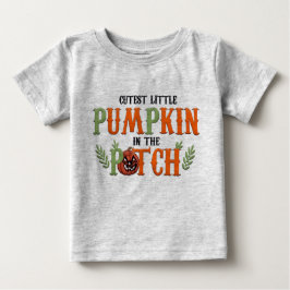 Camiseta Para Bebê Pumpkin mais grosso no patch