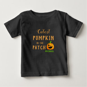 Camiseta Para Bebê Pumpkin mais grosso no Unisex personalizado do sis