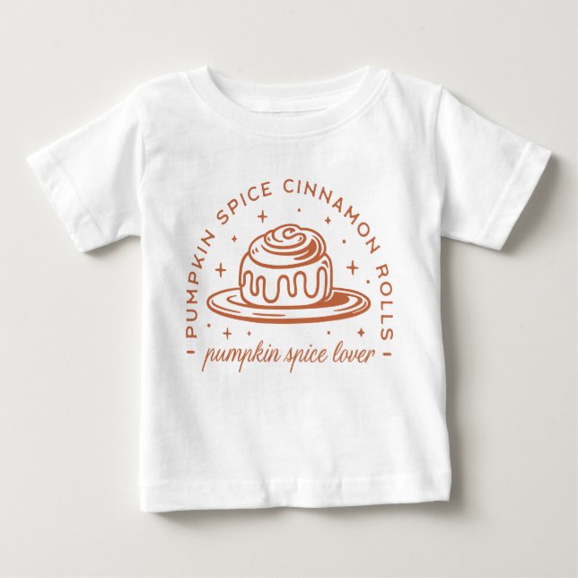 Camiseta Para Bebê Pumpkin Spice Cinnamon Rolls (Frente)