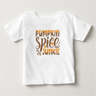 Camiseta Para Bebê Pumpkin Spice Junkie