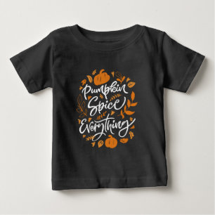Camiseta Para Bebê Pumpkin Spice Tudo