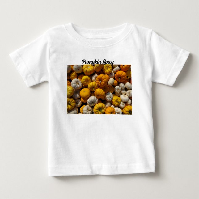 Camiseta Para Bebê Pumpkin Spicy (Frente)