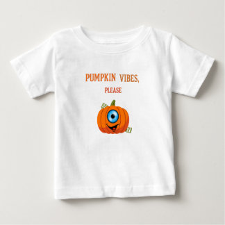 Camiseta Para Bebê "Pumpkin Vibes Por Favor - Bonitinho