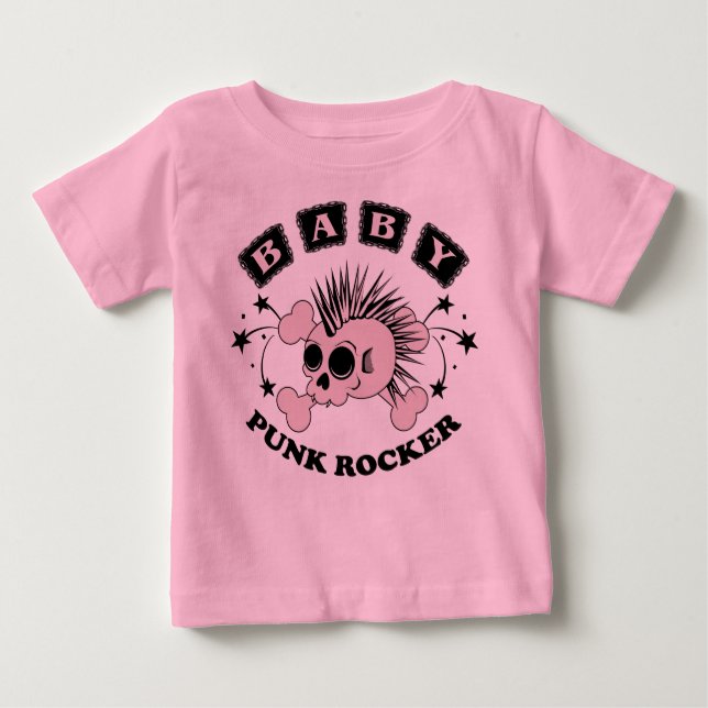 Camiseta Para Bebê Punk Skunk Da Garota Do Bebê (Frente)