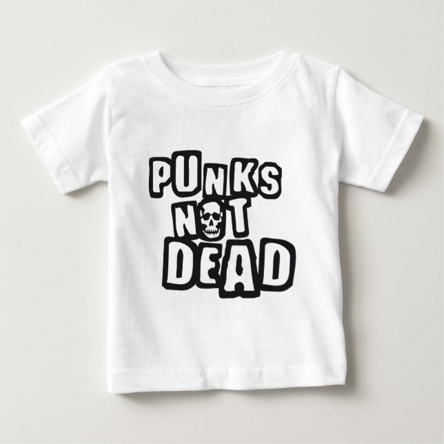 Camiseta Para Bebê punks not dead (Frente)