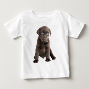 Camiseta Para Bebê Puppie de chocolate