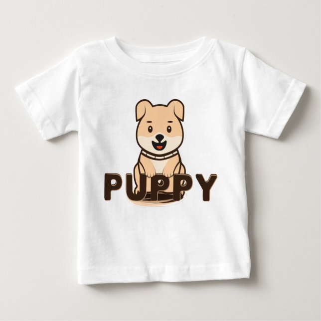 Camiseta Para Bebê Puppy (Frente)