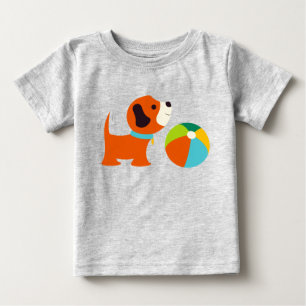 Camiseta Para Bebê Puppy Love Criança Organic Creeper