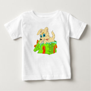 Camiseta Para Bebê Puppy Natal
