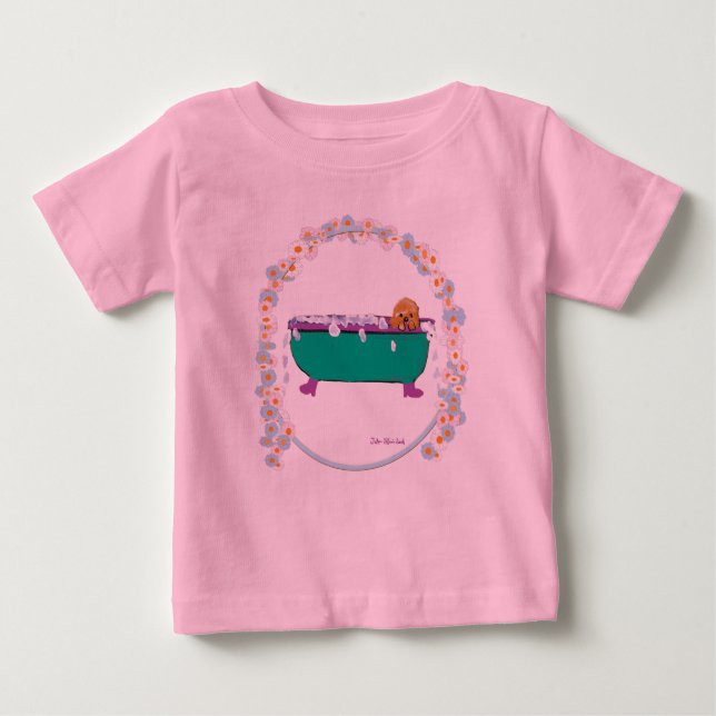 Camiseta Para Bebê Puppy Num Tub Tutu (Frente)