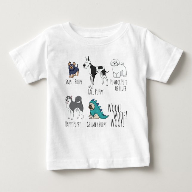 Camiseta Para Bebê Puppy Poem (Frente)