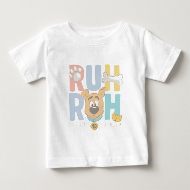 Camiseta Para Bebê Puppy Scooby-Doo "Ruh Roh" (Frente)