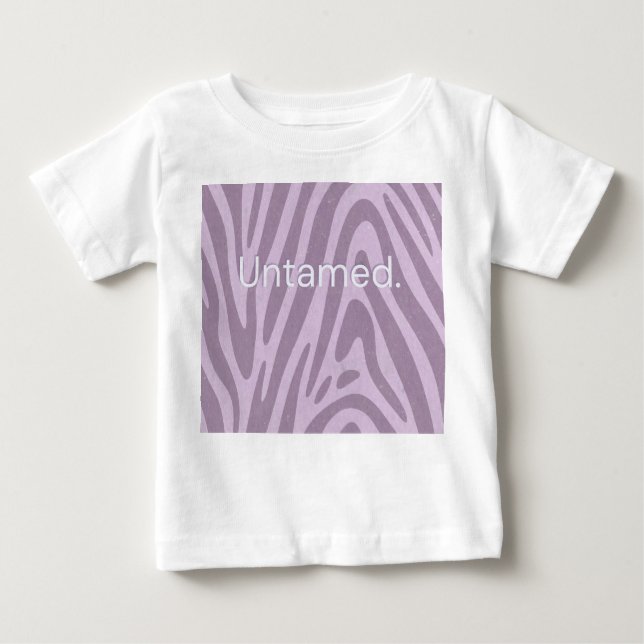Camiseta Para Bebê Purple zebra print bag (Frente)