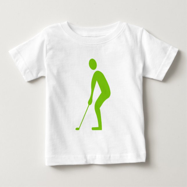Camiseta Para Bebê Putting - Verde marciano (Frente)