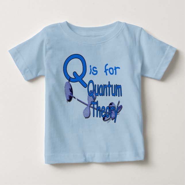 Camiseta Para Bebê Q é para a teoria de quantum (Frente)