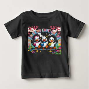 Camiseta Para Bebê "Quacking Kindergarten - Pato Bonito de Volta à Es