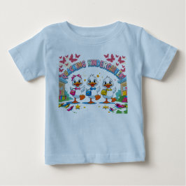 Camiseta Para Bebê "Quacking Kindergarten – Pato Fofo de Volta à Esco