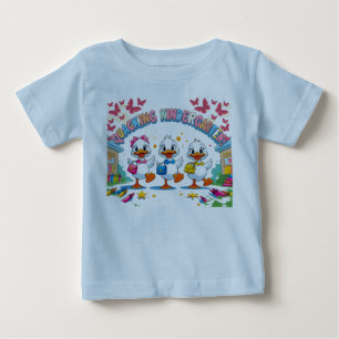 Camiseta Para Bebê "Quacking Kindergarten – Pato Fofo de Volta à Esco