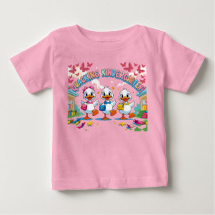 Camiseta Para Bebê "Quacking Kindergarten – Pato Fofo de Volta à Esco