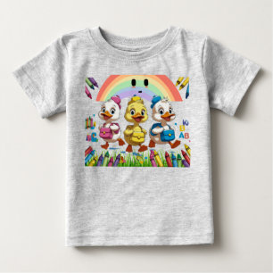 Camiseta Para Bebê "Quacking no jardim de infância!" - Pato bonito de