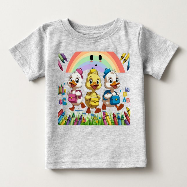 Camiseta Para Bebê "Quacking no jardim de infância!" - Pato bonito de (Frente)