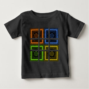 Camiseta Para Bebê Quadrado em uma caixa