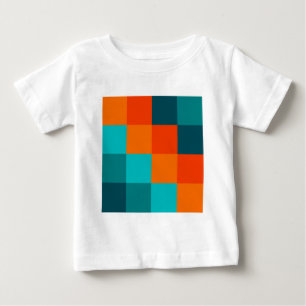 Camiseta Para Bebê Quadrados de cores