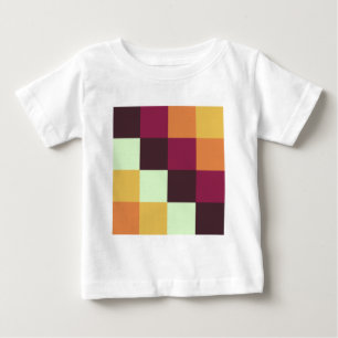 Camiseta Para Bebê Quadrados de cores