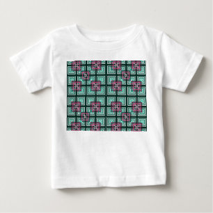Camiseta Para Bebê Quadrados Sobrepostos