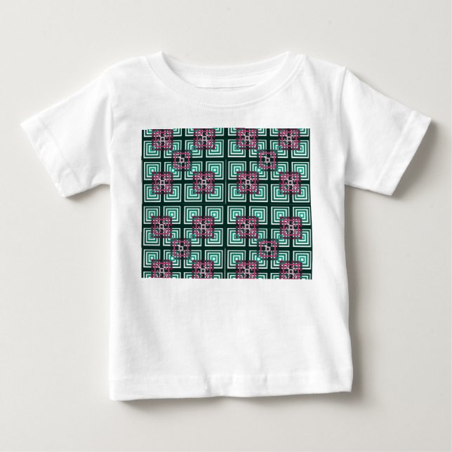 Camiseta Para Bebê Quadrados Sobrepostos (Frente)