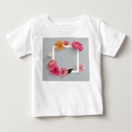 Camiseta Para Bebê Quadro da Flor